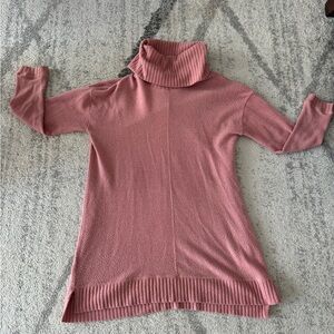 Lulus Pink Turtleneck Sweater Dress